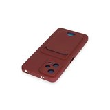 Xiaomi Poco X5 5g Kılıf Kelvin Kartvizitli Silikon - Bordo