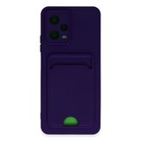 Xiaomi Poco X5 5g Kılıf Kelvin Kartvizitli Silikon - Derin Mor