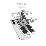 Apple İphone 14 Pro Max Kılıf Mekanik Bumper Kapak - Gold
