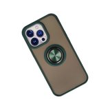 Apple İphone 15 Pro Max Kılıf Montreal Yüzüklü Silikon Kapak - Yeşil