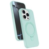 Apple Uyumlu İphone 15 Pro Max Regal Magsafe Standlı Kapak - Su Yeşili