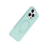Apple Uyumlu İphone 15 Pro Max Regal Magsafe Standlı Kapak - Su Yeşili
