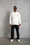Erkek 98 Baskılı Kapşonlu 3 iplik pamuklu Sweatshirt hoodie - Beyaz