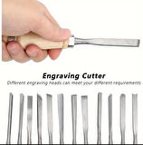 AHŞAP OYMA TAKIMI 12 PARÇA