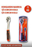 Cırcır Takımı 72 Diş, 1/2" 1/4", 2 Parça