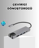 Alüminyum Kasalı Macbook Usb-c Hub – 4k Hdmı, Usb 3.0, Sd/tf Kart Girişi, Pd Şarj Desteği