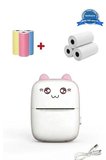 Mini Fotoğraf Yazıcı Kablosuz Etiket Yazıcı Baskı Makinesi Ios Android Uyumlu Termal Printer Pembe