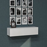 55 CM Konsol Tek Büyük Çekmeceli | Dresuar | Duvara Monte MDF Ahşap Raf | Makyaj Masası 