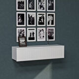 55 CM Konsol Tek Büyük Çekmeceli | Dresuar | Duvara Monte MDF Ahşap Raf | Makyaj Masası 