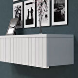 55 CM Konsol Tek Büyük Çekmeceli | Dresuar | Duvara Monte MDF Ahşap Raf | Makyaj Masası 