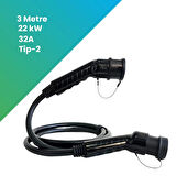 Filşarj Elektrikli Araç Şarj Kablosu Ac Tip-2 22 Kw (3 Metre )
