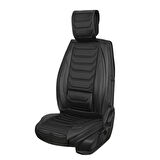 Seat Arona Uyumlu Lüx Deri Oto Koltuk Kılıfı Ön/Arka Set Antalya Serisi Siyah