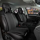 
Opel Meriva Uyumlu Lüx Deri Oto Koltuk Kılıfı Ön Arka Set Siyah Beyaz Giydirme Tip