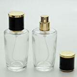 20 ADET BOŞ CAM PARFÜM ŞİŞE, 50 ML, KONİK SİLİNDİR MODEL, ŞEFFAF