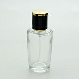 20 ADET BOŞ CAM PARFÜM ŞİŞE, 50 ML, KONİK SİLİNDİR MODEL, ŞEFFAF