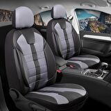 
Skoda Rapid Uyumlu Deri Detaylı Oto Koltuk Kılıfı Ön Arka Set Vista Siyah Füme