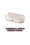 Şık Duvara Asılan Pratik Yapışkanlı Şeffaf Gözlük Standı