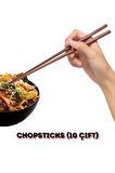 Chopstick Çin Çubukları - Çin Usulü Yemek Çubukları (10 Çift)