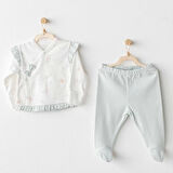 Andywawa Ac25508 Sıde Snap Set Love Family 2'li Zıbın Set Mint