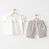 Andywawa Ac25847 Happy Animals 2'li Bebek Takım Grey