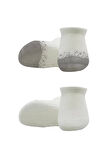 2'li Penye Sneakers Çorap Bs20105 Ekru Gri