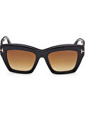 Tom Ford LUNA (FT1191-01F) 52 | Kadın Kahverengi Güneş Gözlüğü