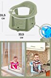 Flosoft Vakumlu Bebek Banyo & Mama Oturağı + Silicolife 2 Adet Silikon Mama Kaşığı Hediye Yeşil