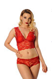 Azze Kırmızı Bralet Dantelli Sütyen Takım 2' Li - 6255