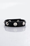 Gothic Punch Suni Deri Bileklik