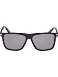 Tom Ford FLETCHER (FT0832-01D) 57 | Polarize Unisex Siyah Güneş Gözlüğü