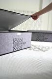 Flosoft 3 ADET Keçe Kapaklı Baza Hurcu, Çok Amaçlı Düzenleyici Organizer 50x40x19 Cm GRİ