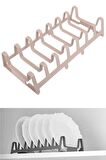 Tencere Kapak Tutucu & Kepçe Kaşık Altlığı Ve Tabaklık Kurutmalık Tabak Organizer 2’li Set Kahve