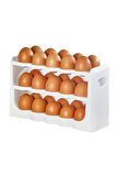 Flosoft 30’lu Yumurta Organizer, 30 Bölmeli 3 Katlı Yumurtalık Buzdolabı Raf Düzenleyici Kutu