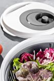 Flora Pratik Salata ve Sebze Kurutucu 4,5 Litre, Meyve Sebze Marul Yeşillik Yıkama Kurutma Kabı Antrasit