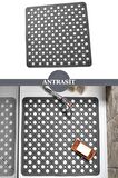 Kare Vantuzlu Banyo ve Duş Kaydırmazı, Küvet İçi Duşakabin Kaydırmaz Banyo Paspası 54x54cm GRİ