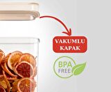 Flosoft 3’lü Lüks Kristal Dikdörtgen Erzak Saklama Kabı Seti 3x2100ml