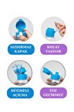 Flosoft Çift Renk Düğmeli Tüp Suluk, Okul ve Sporcu Matarası, Motivasyonel Su Şişesi 750ml Mavi