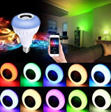 LED Hightek Gece Lambası Bluetooth Hoparlör Rgb Ledli Lamba Kumandalı Mp3 Çalar Ampul