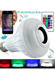 LED Hightek Gece Lambası Bluetooth Hoparlör Rgb Ledli Lamba Kumandalı Mp3 Çalar Ampul