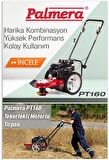 Palmera PT160 Tekerlekli Motorlu Tırpan Benzinli 5.5Hp