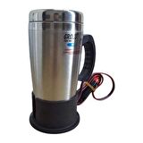 Gross 24 Volt Araç Termosu  Ketil Su Isıtıcı Termos 500 ML Krom