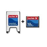 Sandisk PCMCIA-CF Adaptör + 1GB CF Kart