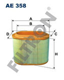 Filtron AE358 Hava Filtresi Stare Minibüs Kamyonet Libero 98- 281304A001