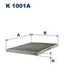 Filtron K1001A Polen Filtresi Omega B 94-03 Karbonlu 1808618