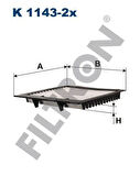 Filtron K1143-2X Polen Filtresi Range Rover II P38A 94-01 LR030219