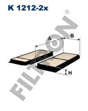 Filtron K1212-2X Polen Filtresi Mazda 3 06-09 Mazda 5 05-9 BP4K61J6XA