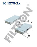 Filtron K1279-2X Polen Filtresi Civic 96-00 CRV 97-01 HRV 99-02 Lancer 09-As09-Outlander 09- 08R79S50600