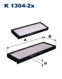 Filtron K1304-2X Polen Filtresi Ssangyong Rexton 2.7 2006- 681200803A
