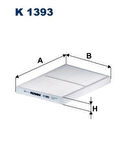 Filtron K1393 Kabin Filtre Renault Kamyonlar C-K-T 1987435022-000-La1178 7423515403