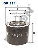 Filtron OP571 Yağ Filtresi Honda Civic II 1.3 L 60Hp 09 79-09 83 15400PA6305